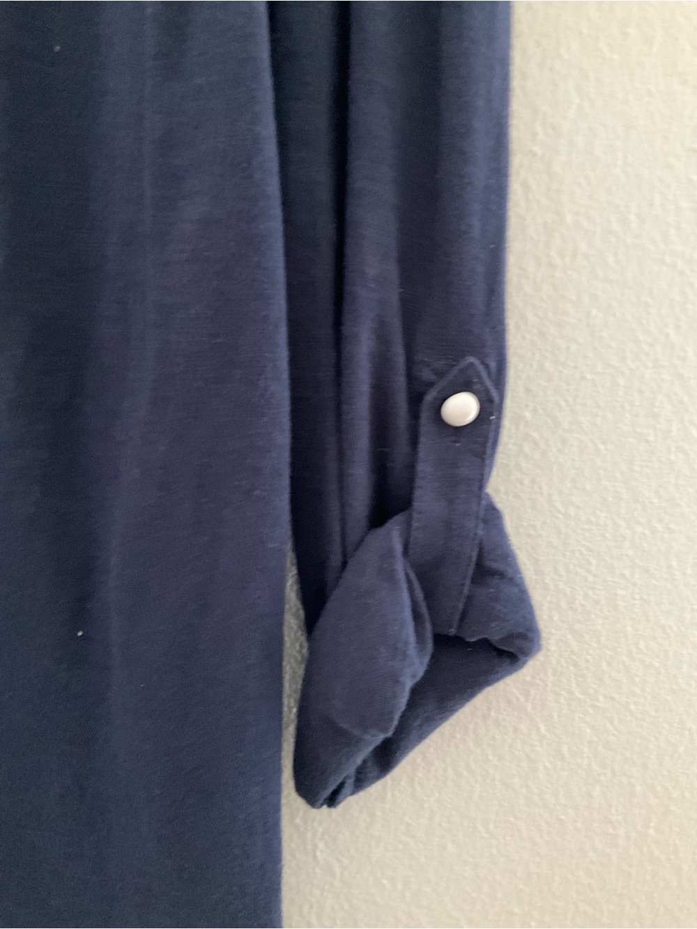 Lilly Pulitzer Medium Navy Blue Embroidered Beaded V Neck Tunic Top 100% Cotton - Picture 4 of 10